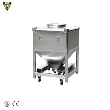 200l conical bottom stainless steel ibc tote tank bin container 1000 1200 1500 liter